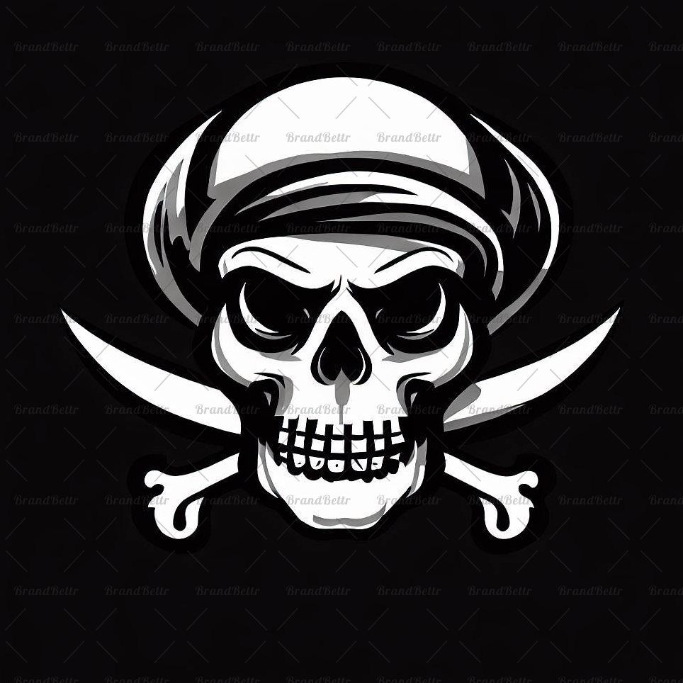 Piratenschädel und gekreuzte Knochen